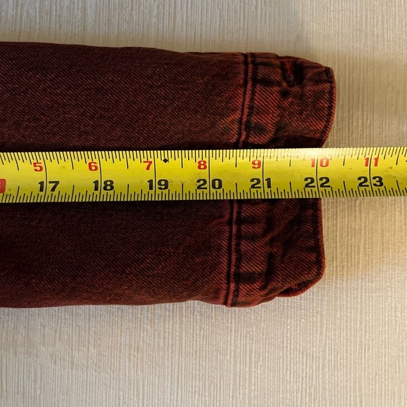 Hudson Jeans Jacket - Women's Medium Red - Denim Trucker Shearling - Picture 13 of 13